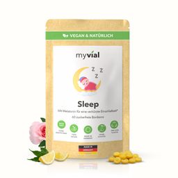 myvial® Sleep Melatonin Bonbons - zuckerfrei & vegan mit Safran & Rosenöl 60 St