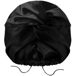 GLOV Doppellagige Anti-Frizz Schlafhaube aus Satin, Schwarz