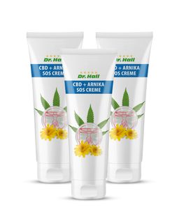 Dr. Hall CBD + Arnika SOS Creme, 3er Pack