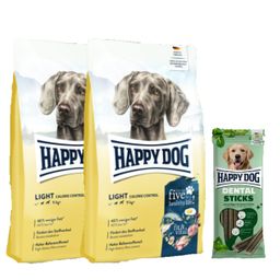 Happy Dog Fit & Vital Light Calorie Control+ Happy Dog Dental Sticks für Hunde