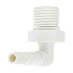 HUM AEROpart Winkel-Schlauchanschlusstülle UNF 9/16" – 6 mm, weiß