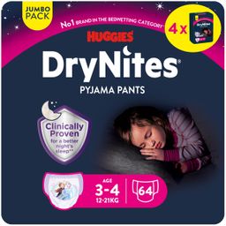 Huggies DryNites Windeln für Jungen 3-4 Jahre (12-21kg) Jumbo Monatspack