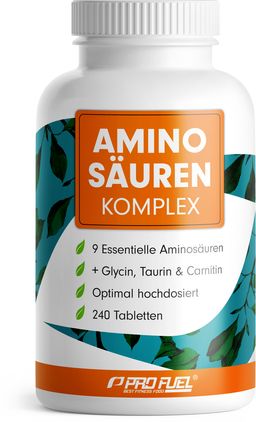 ProFuel - Aminosäuren Komplex hochdosiert - alle 9 essentielle Amino-Säuren - Kapsel