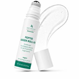 EYE.NATURAL Peptid Augen Roll-On mit Matrixyl-Komplex & Kühl-Effekt gegen Augenringe und Tränensäcke