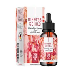 Astaxanthin 8 mg Tropfen 30 ml hochdosiert natürlich vegan laborgeprüft Meeresschild NATURTREU®