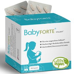 BabyFORTE Stillzeit Vitamine | vegan | Bockshornklee, Lutein & Eisen | ohne Fenchel