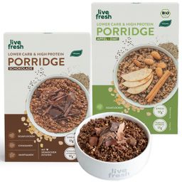 LiveFresh Porridge Probierpaket – Lower Carb & High Protein