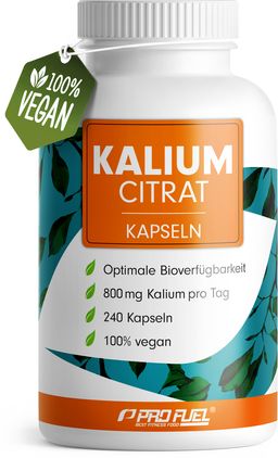 ProFuel - Kalium Kapseln - 2240 mg Kaliumcitrat pro Tag - Kapseln
