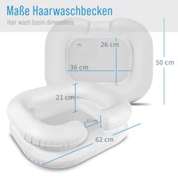 Pulox Haarwaschbecken - Mobile Patientendusche im Komplett-Set mit Zubehör