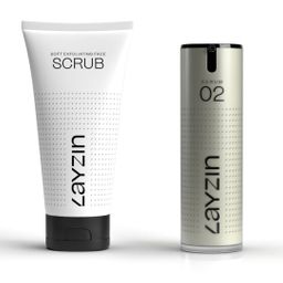 LAYZIN Vorteilspaket - Sanftes Peeling-Scrub + Anti-Aging Serum