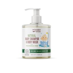 Wooden Spoon Unparfümiertes Duschgel und Haarshampoo für Kinder 2-in-1-