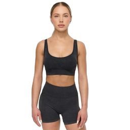 GymBeam Sport-BH Damen nahtlos mit breiten Trägern und Modell Coal