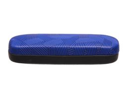 Hartschalen Etui von Optiker Dietrich in Blau/Schwarz mit Streifenmuster
