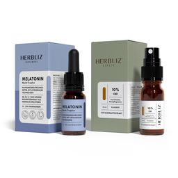 HERBLIZ Relax & Sleep Bundle - Melatonin Drops & 10% CBD Öl