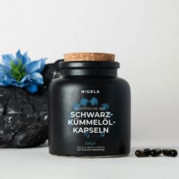 Nigela Ägyptische Bio Schwarzkümmelöl Kapseln DAILY ungefiltert & kaltgepresst