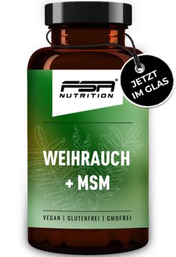 FSA NUTRITION Weihrauch Boswellia Extrakt + MSM Kapseln im Glas