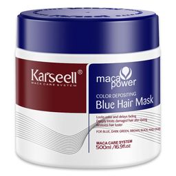 Karseell Blaue Haarmaske für Haarpflege Farbauffrischung und Farbschutz