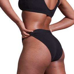 Periodenunterwäsche Damen Slip Bikini Style ∙ schwarz S ∙ Bio-Baumwolle ∙ Yoni
