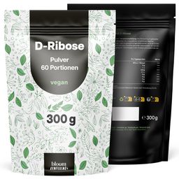 Bloom Naturals D-Ribose Pulver Hochdosiert - 300 g - 60 Portionen