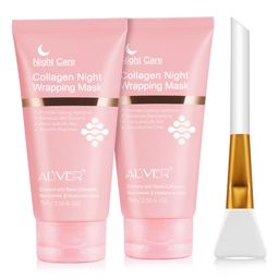 ALIVER Collagen Maske Nachtmaske Night Wrapping Mask Peel off mit Pinsel