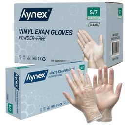 Hynex Vinylhandschuhe transparent puderfrei 4,5g für Pflege Medizin Lebensmittel