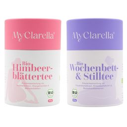 MyClarella® Tee-Bundle Bio Himbeerblättertee und Bio Wochenbett- & Stilltee | 2x40 g