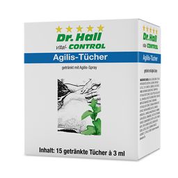 Dr. Hall Agilis-Spray getränkte Tücher, 15 Stück