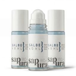 Kühlgel Roll-On 3er Set | Akut Eisgel mit Menthol, Arnika und Kampfer | sapura health®