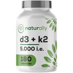 naturally Vitamin D3 + K2 | 5000 I.E. Vitamin D, hochdosiert