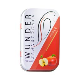 Wunder Zahnstocher mit Geschmack Apfel Metalldose