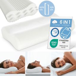 ELONEO Nackenstützkissen mit waschbarem Aloe Vera Bezug, für Hausstauballergiker geeignet