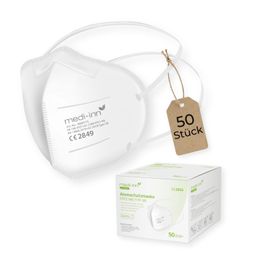 Medi-Inn Atemschutzmasken FFP2 NR, Typ IIR, 3-lagig, weiß