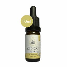 CBD Öl für Katzen, 5% CBD Hanf-Öl-Tropfen - CAT - mit Vanillearoma, Terpenfrei in der 10ml Flasche