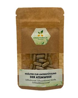 Kräutereck Kräuterkapseln Katze – Atemwege | mit Schlüsselblume, Kamille & mehr