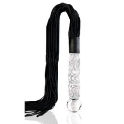 Icicles Glasdildo "No. 38", mit Lederriemen | Heiß- und Kalt-Stimulation | Icicles