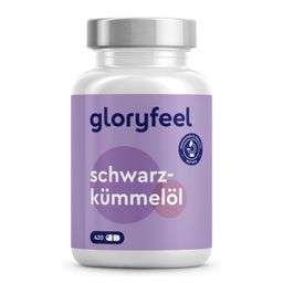 gloryfeel® Schwarzkümmelöl - 420 Kapseln - 1000mg/Tagesdosis Nigella sativa kaltgepresst - Vitamin E