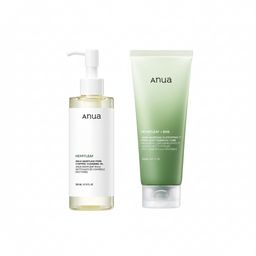 Anua Pore Tiefenreinigungsset, 350 ml – Make-up-Entfernung, Anti-Talg, Dreifach-Hyaluronsäure