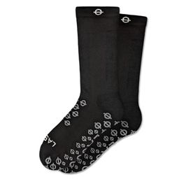 Lasso® Kompressionssocken mittellang mit Grip, schwarz