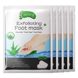 ALIVER Fußmaske Fußpflege Fußpeeling gegen Hornhaut Socken mit Aloe