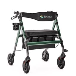 Helavo XXL Schwerlastrollator extra breit faltbar mit Vollgummireifen bis 226kg