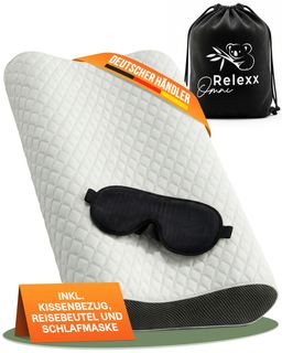 Omnirelexx Ergonomisches Kopfkissen  - Nackenkissen zur Entspannung aus Soft Memory Foam - Kissen