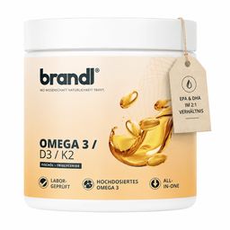 Vitamin D3 K2 & Omega 3 Premium | brandl Made in Germany | Fischöl aus der EU | 120 Kapseln