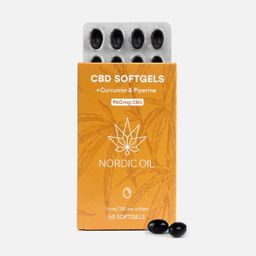Nordic Oil CBD Softgels (960mg) mit Curcumin