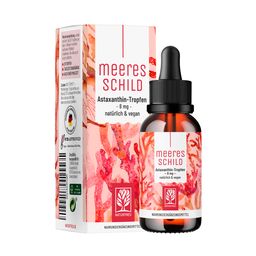 Astaxanthin 8 mg Tropfen 30 ml hochdosiert natürlich vegan laborgeprüft Meeresschild NATURTREU®