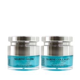 ErthSkin London Marine Glow + Vitamin C-Konzentratcreme   Meereskollagen-Nachtcreme set