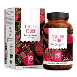 Roter Maca Komplex mit Salbei, Tribulus, Bockshornklee, Vitamin B6 & Zink - Frauenfeuer - NATURTREU®