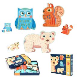 djeco Puzzle Im Wald 3in1 (9,12,16 Teile)