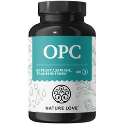 NATURE LOVE® OPC Traubenkernextrakt - 180 Kapseln - 800mg Extrakt/Tagesdosis - französische Trauben