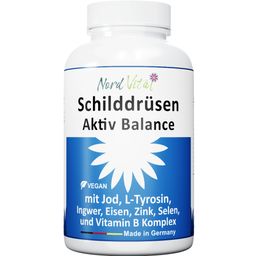 Nord Vital Schilddrüsen-Aktiv-Balance -13-in-1-Komplex mit Jod, L-Tyrosin, Ingwer, Selen, Eisen, uvm