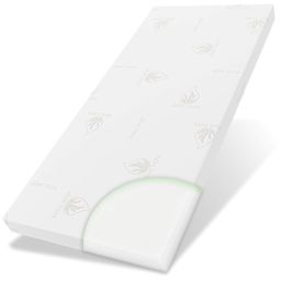 ELONEO Topper 6 cm hoch, Viskoschaum, für Hausstauballergiker, schadstoffgeprüft